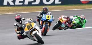 Action from the Repsol FIM CEV Moto European Championship race at Estoril in 2019. Photo courtesy of Repsol FIM CEV Press Office.