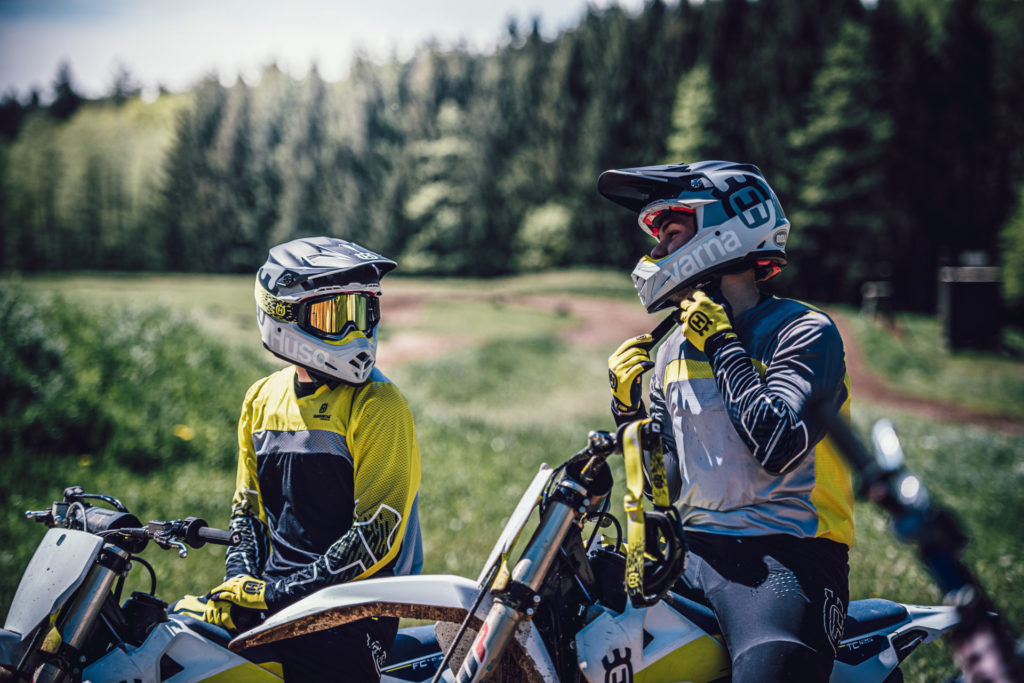 Riders wearing Husqvarna's  new off-road apparel. Photo courtesy Husqvarna.