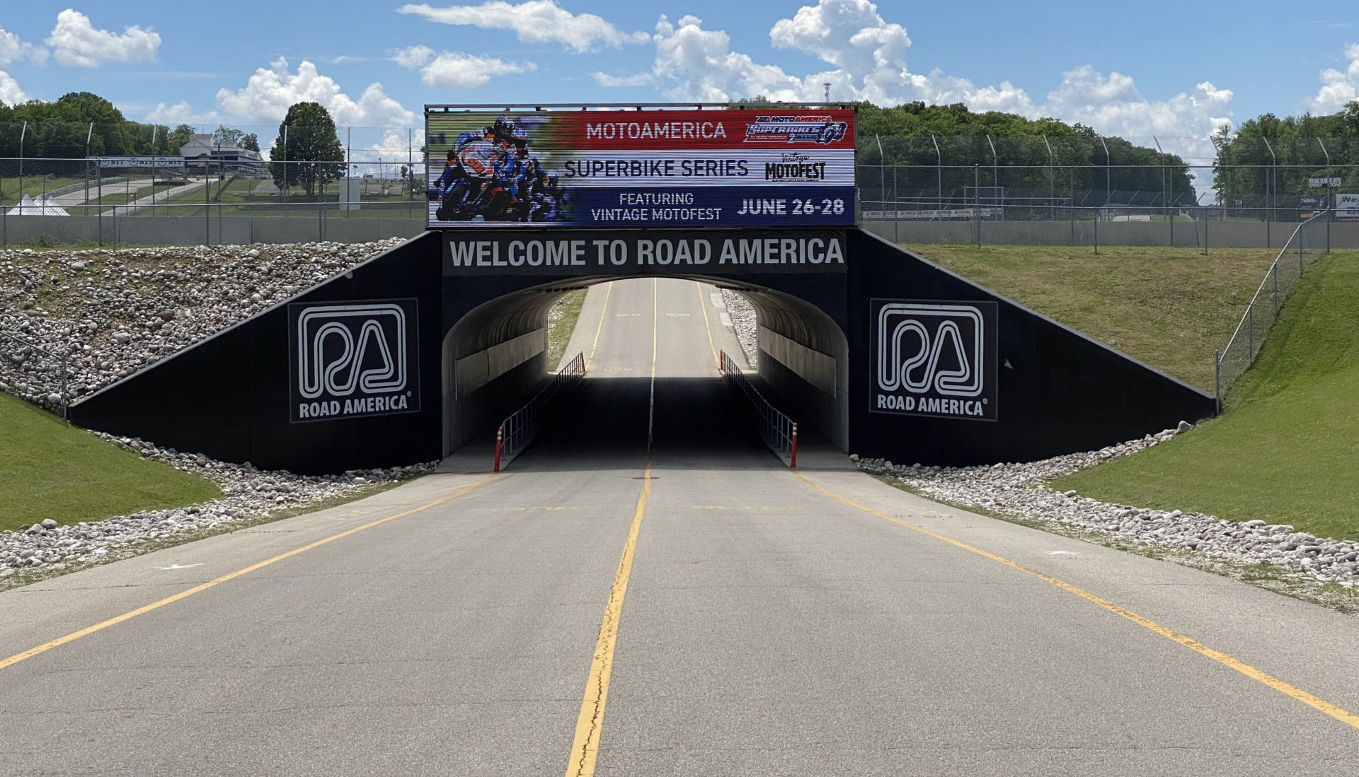 The tunnel leading into the paddock at Road America on Wednesday, June 24th. Photo by John Ewert.