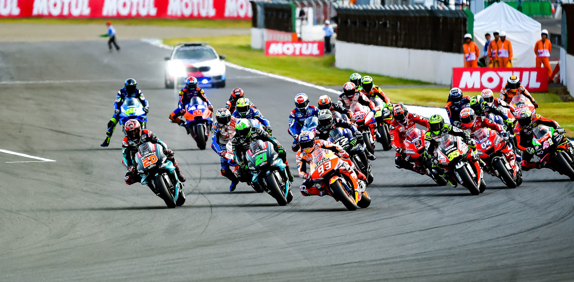 The start of the 2019 Japanese Grand Prix at Twin Ring Motegi. Photo by Kohei Hirota.