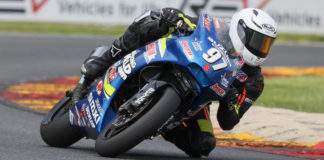 Rocco Landers (97) on his American Racing/SportbikeTrackGear.com Suzuki SV650 at Road America. Photo by Brian J. Nelson, courtesy MotoAmerica.