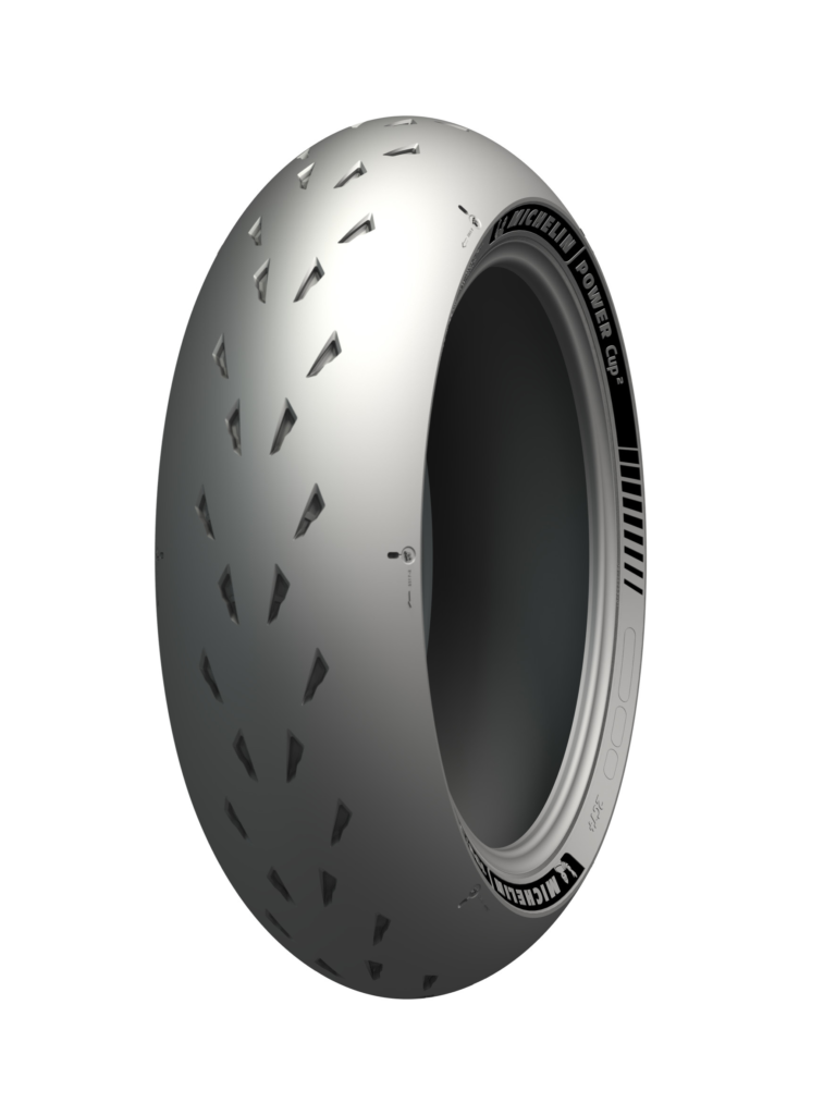 A Michelin Power Cup 2 rear tire. Photo courtesy Michelin North America.