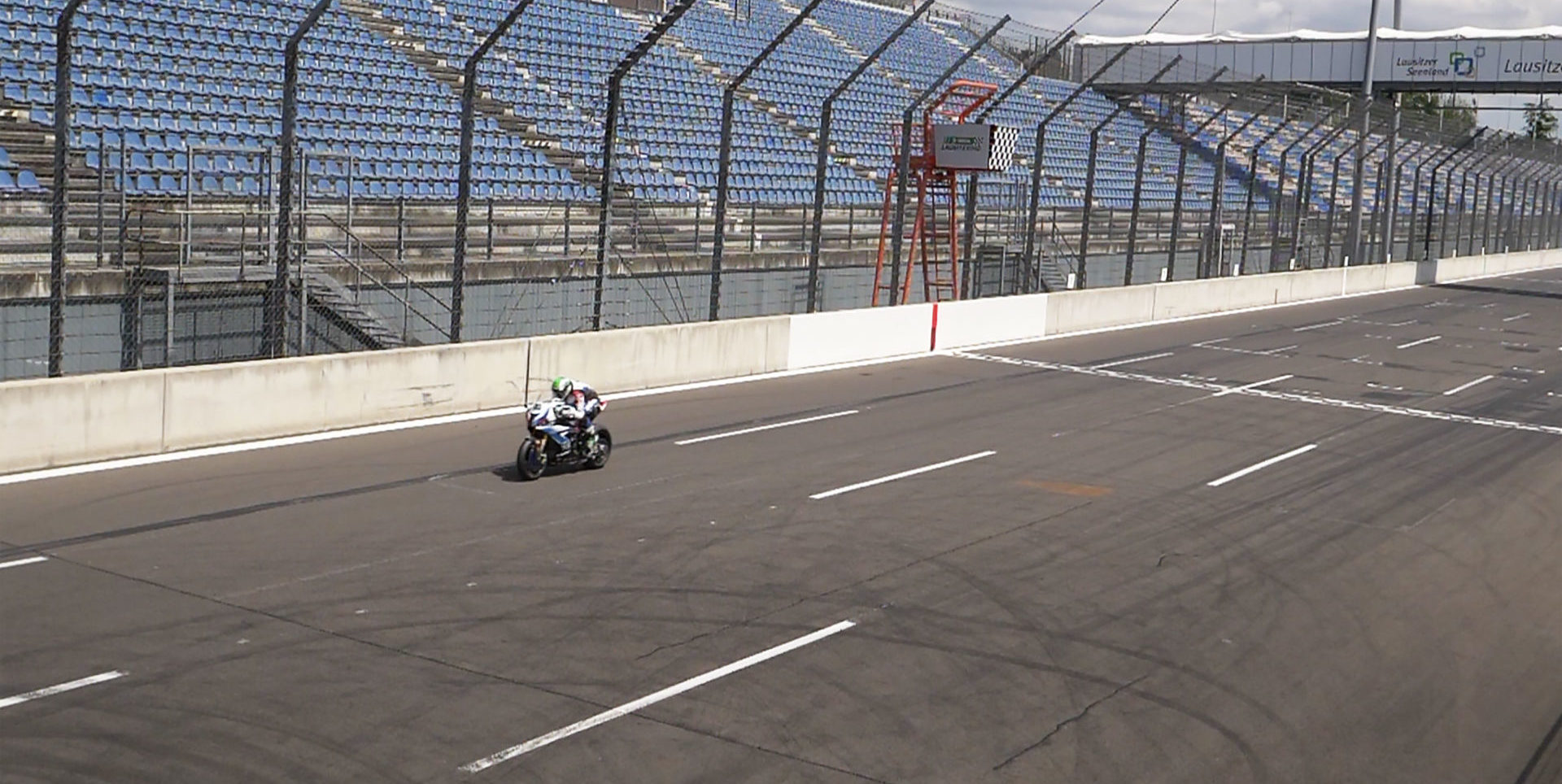 Eugene Laverty (50) testing on his BMW World Superbike at Lausitzring, in Germany. Photo courtesy BMW Motorrad WorldSBK Team.