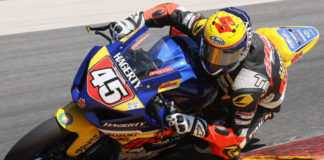Cameron Petersen (45) takes the Stock 1000 win on his Suzuki GSX-R1000. Photo by Brian J. Nelson, courtesy Suzuki Motor of America, Inc.