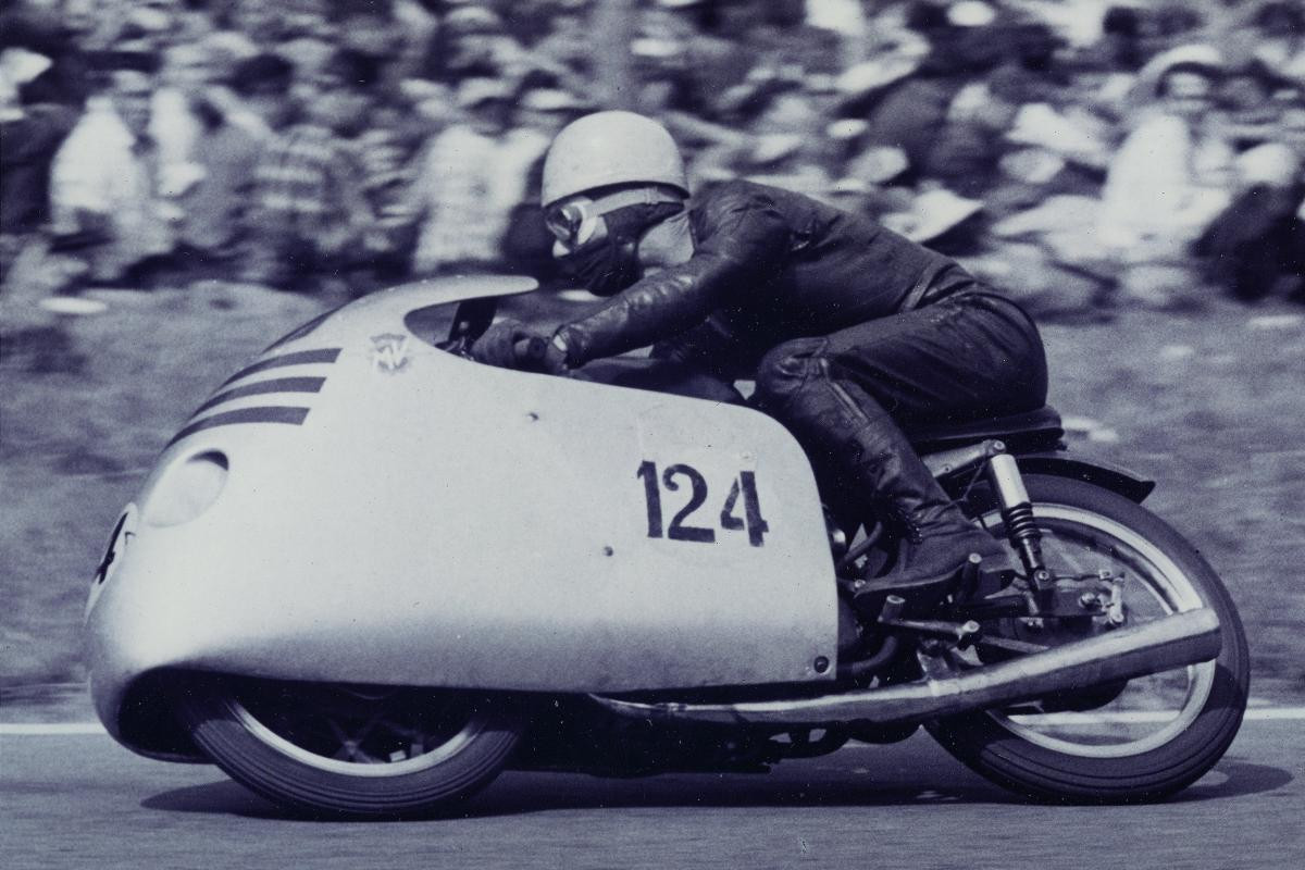 Carlo Ubbaili (124), circa 1955. Photo courtesy Dorna/www.motogp.com.