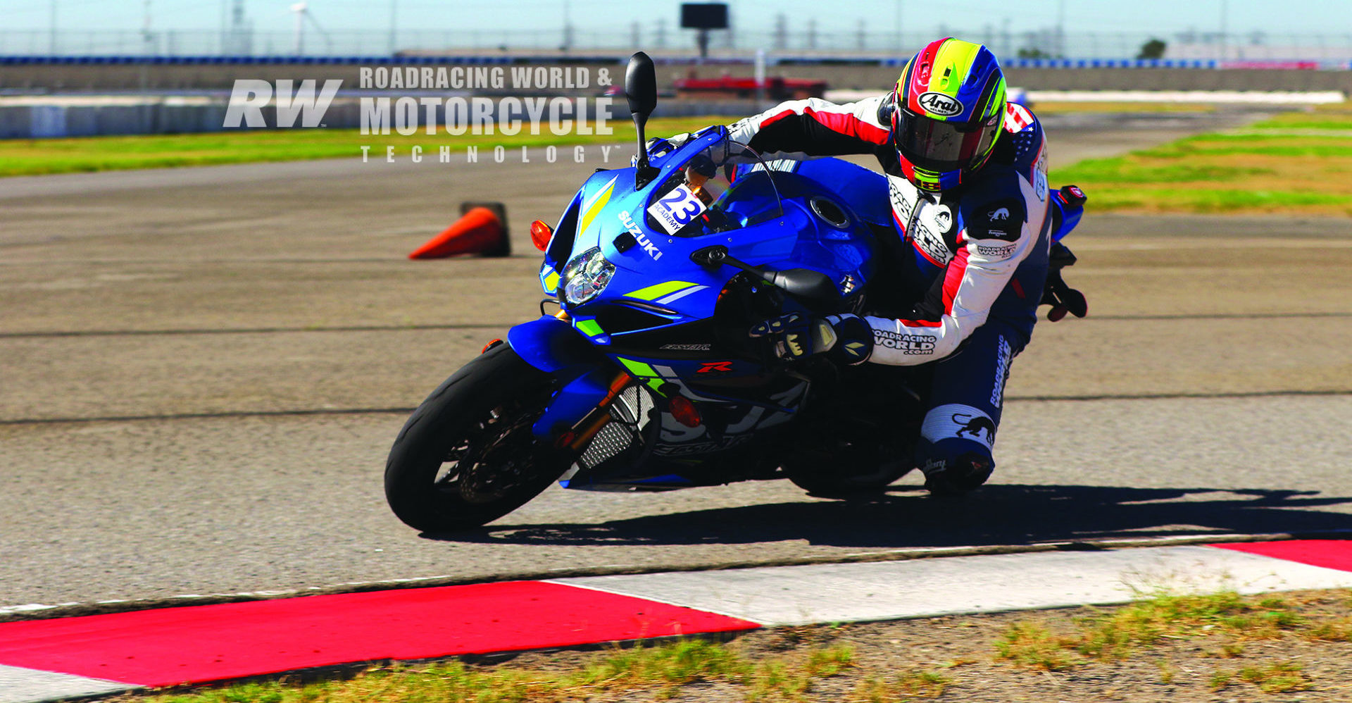 Chris Ulrich aboard a Suzuki GSX-R1000 fitted with Pirelli Diablo Supercorsa TD tires during a Fastrack Riders day at Auto Club Speedway. Photo by Caliphotography.com.