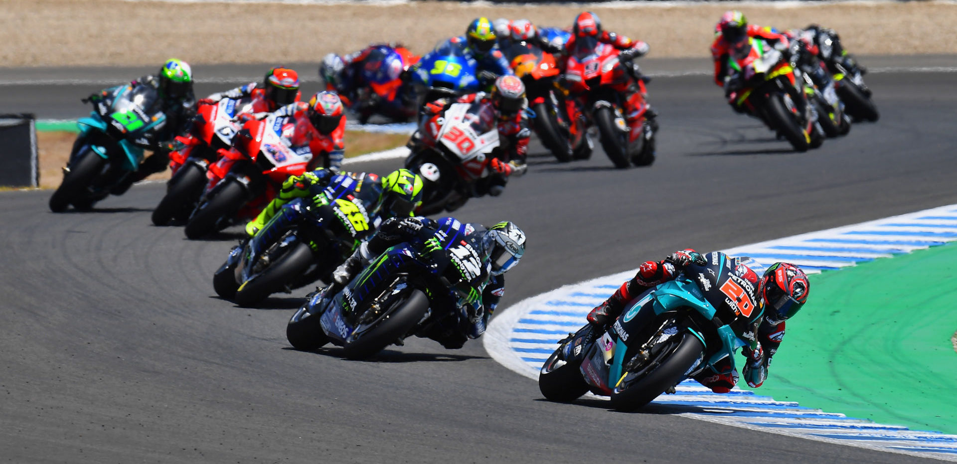 The start of the MotoGP race at Jerez II. Photo courtesy Michelin.