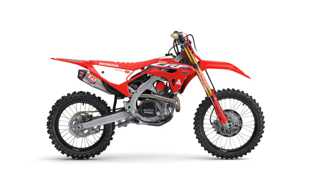 A 2021-model Honda CRF450RWE. Photo courtesy American Honda.