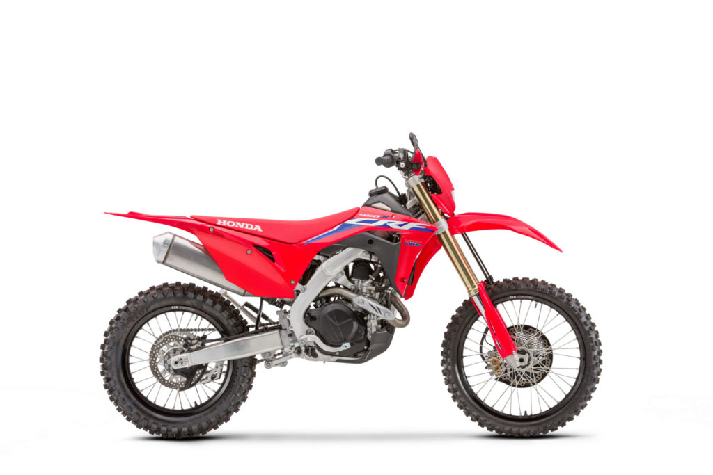 A 2021-model Honda CRF450X. Photo courtesy American Honda.