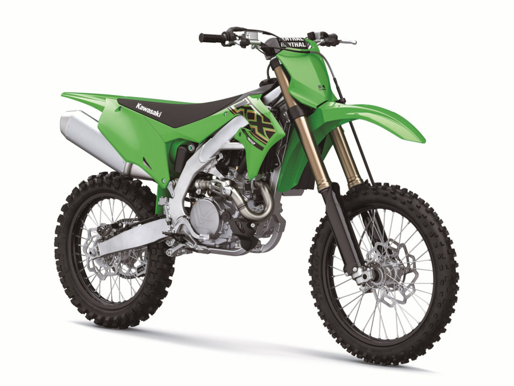 A 2021 Kawasaki KX450. Photo courtesy Kawasaki Motors Corp., U.S.A.