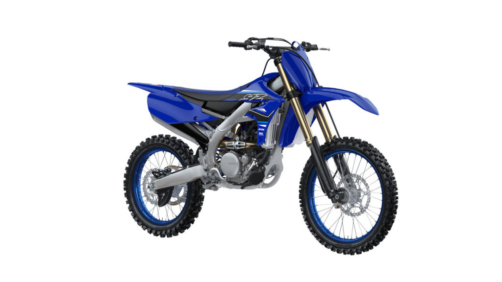 A 2021-model YZ250F in Team Yamaha Blue. Photo courtesy Yamaha Motor Corp., U.S.A.