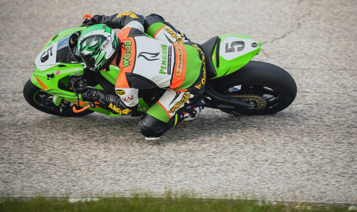 Penguin Racing Schools Eric Wood (5) in action. Photo courtesy Penguin Racing School.