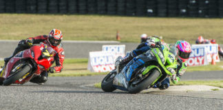 Jordan Szoke (101) won both races in Saturday's season opener at Calabogie Motorsports Park, after battling Jeff Williams (7) for the majority of Race Two. Photo by Bob Szoke, courtesy CSBK/PMP.
