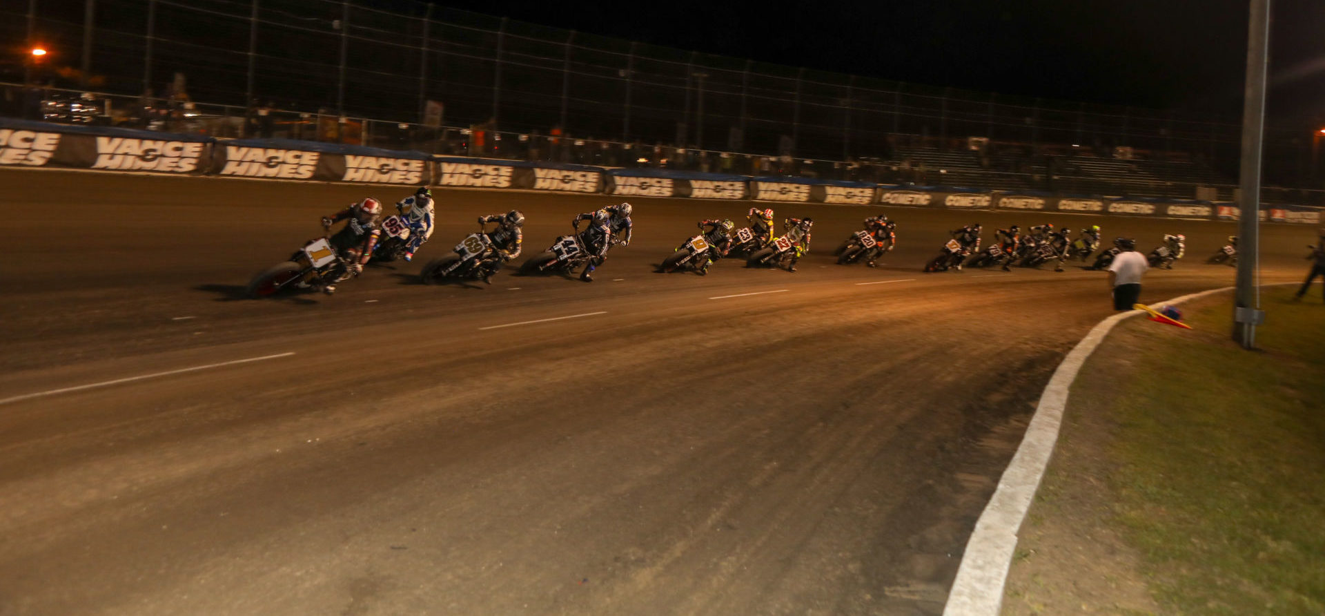 The start of the AFT SuperTwins main event at the Volusia Half-Mile II. Photo by Scott Hunter, courtesy AFT.