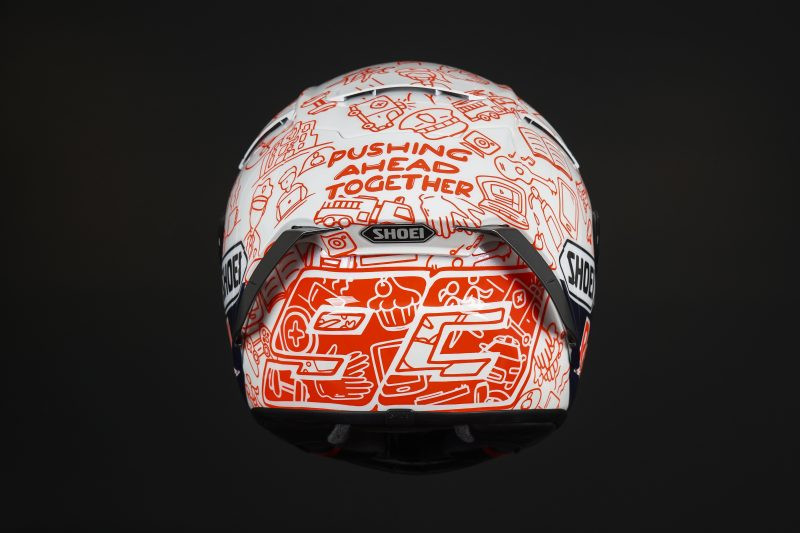 The custom helmet Marc Marquez will wear at Jerez. Photo courtesy Repsol Honda.