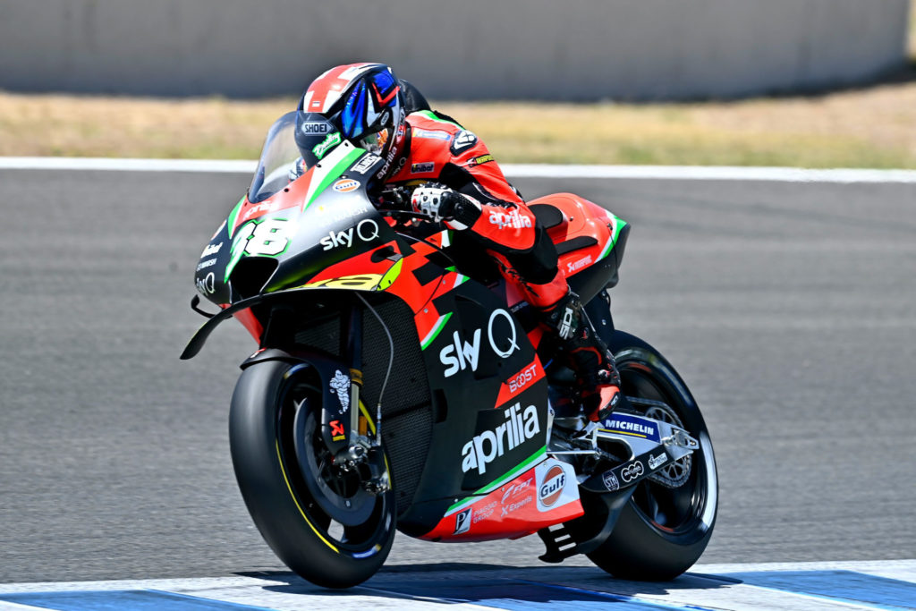 Bradley Smith (38). Photo courtesy Aprilia.