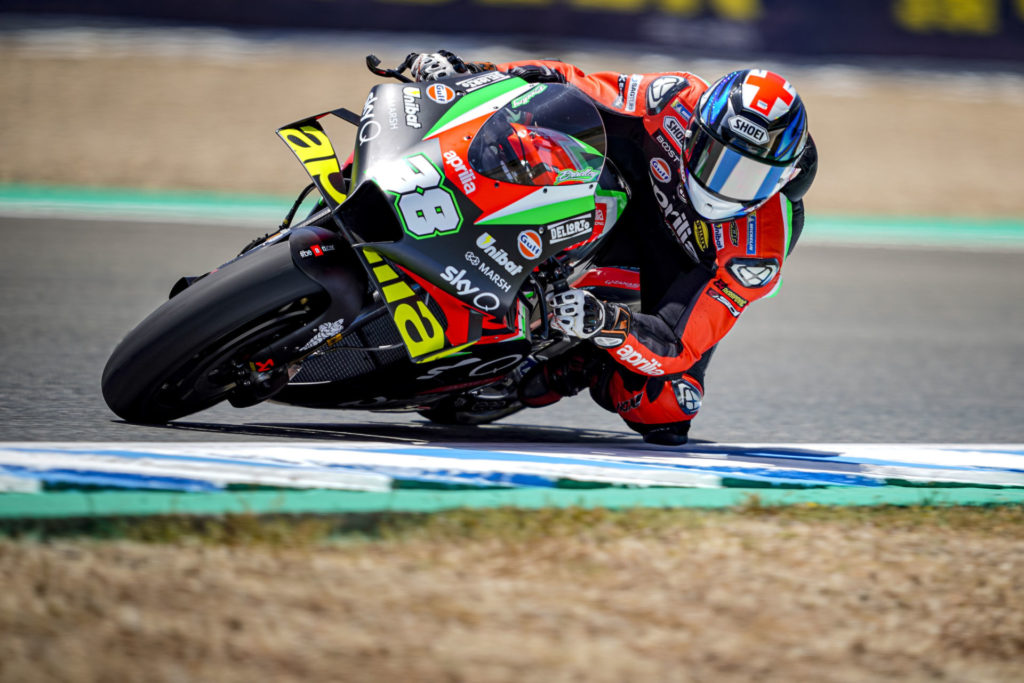 Bradley Smith (38). Photo courtesy Aprilia Gresini Racing.