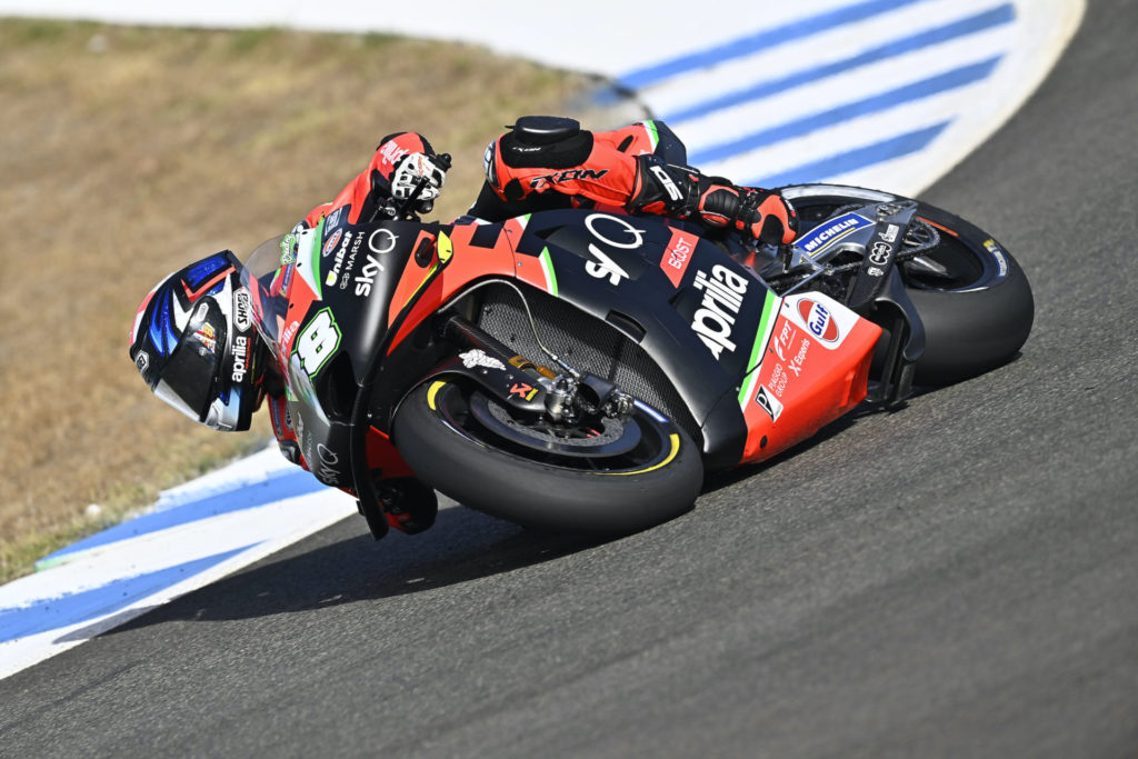 Bradley Smith (38). Photo courtesy Aprilia Gresini Racing.