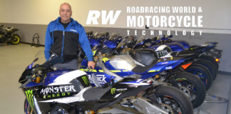 Monster Energy Attack Performance Yamaha team owner Richard Stanboli in his shop at Attack Performance. Photo by David Swarts.