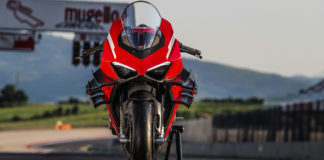 A Ducati Superleggra V4 at Mugello. Photo courtesy Ducati.