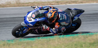 Garrett Gerloff (31), as seen during testing at the Catalunya Circuit. Photo courtesy Yamaha.