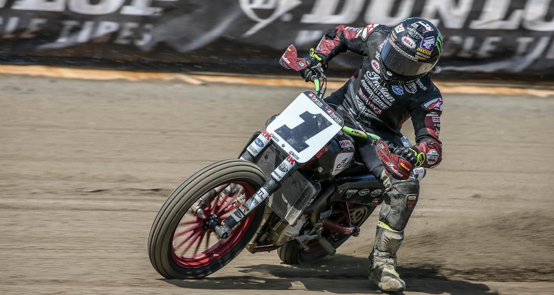 Jared Mees (1) at speed at the Lima Half-Mile in 2019. Photo by Scott Hunter, courtesy AFT.