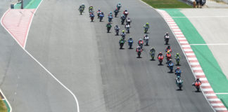 The start of the Repsol CEV Moto3 Junior World Championship race in Portimao, Portugal. Photo courtesy Repsol CEV Press Office.