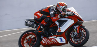 Randy Krummenacher (1) at Phillip Island. Photo courtesy MV Agusta.