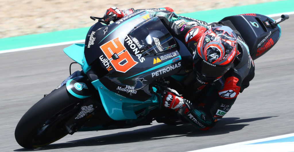 Fabio Quartararo (20). Photo courtesy PETRONAS Yamaha SRT.