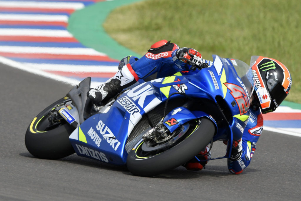 Alex Rins (42). Photo courtesy Team Suzuki Press Office.