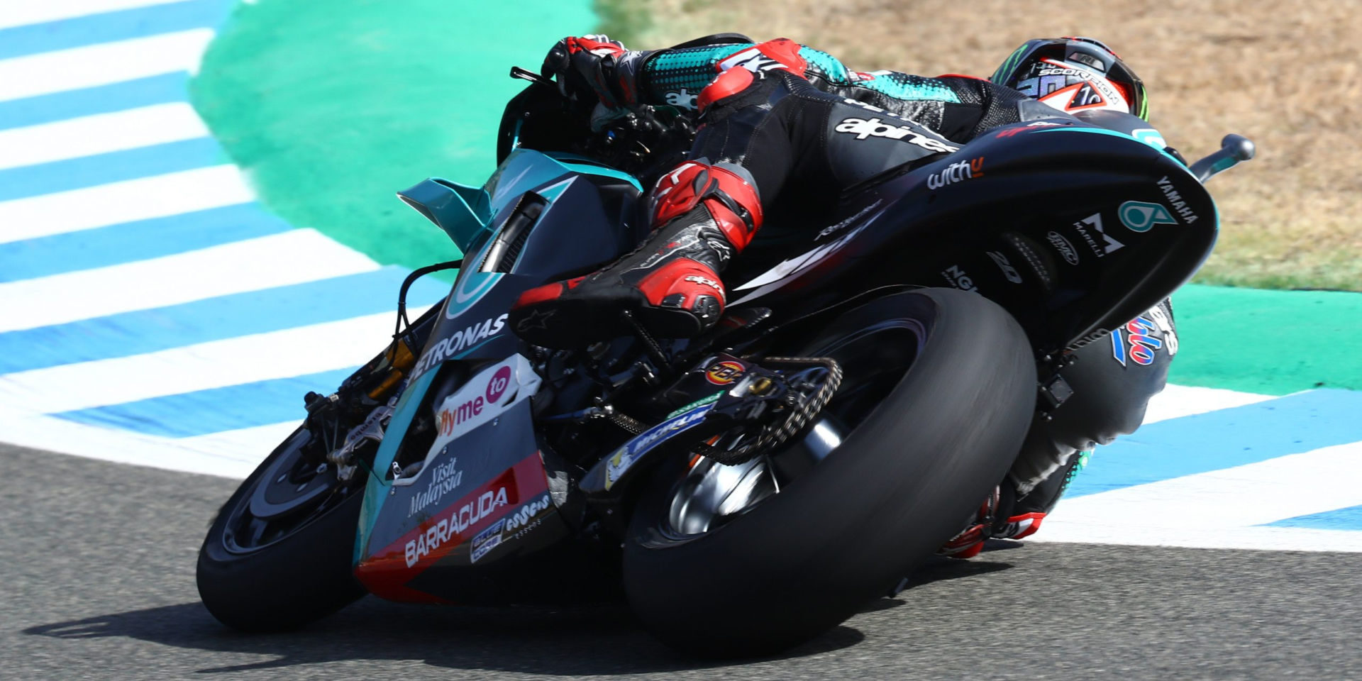 Fabio Quartararo in action at Jerez. Photo courtesy PETRONAS Yamaha SRT.