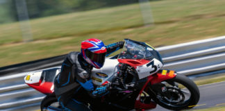 Hannah Johnson (3c) at speed at Portland International Raceway. Photo by Minh-Tri Le/nwfocalpointphoto.com, courtesy OMRRA.