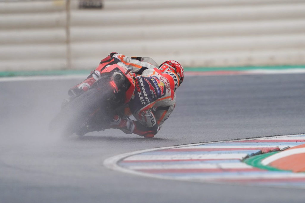 Marc Marquez (93) during MotoGP qualifying at Brno in 2019. Photo courtesy Honda Pro Racing.