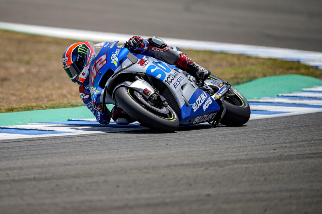 Alex Rins (42). Photo courtesy Team Suzuki Press Office.