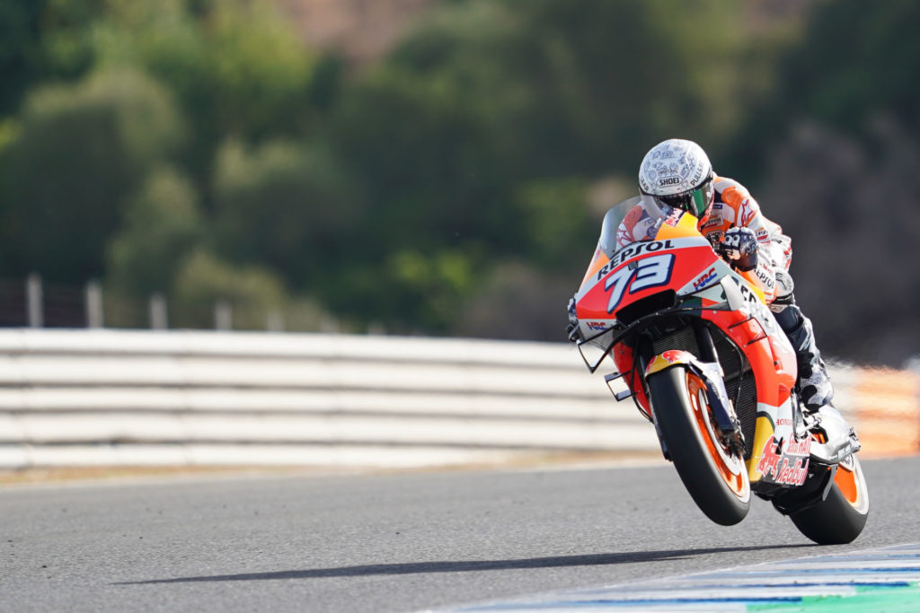 Alex Marquez (73). Photo courtesy Repsol Honda.