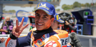 Marc Marquez, after qualifying July 18 at Jerez. Photo courtesy Repsol Honda.