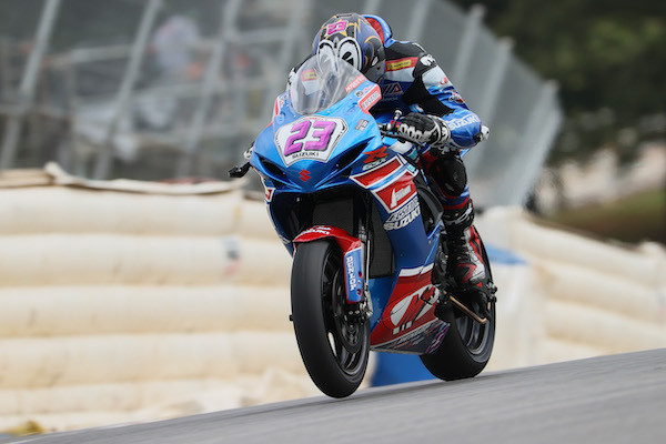 Lucas Silva (23) notched a pair of sixth place finishes in Atlanta. Photo courtesy Suzuki Motor of America, Inc.