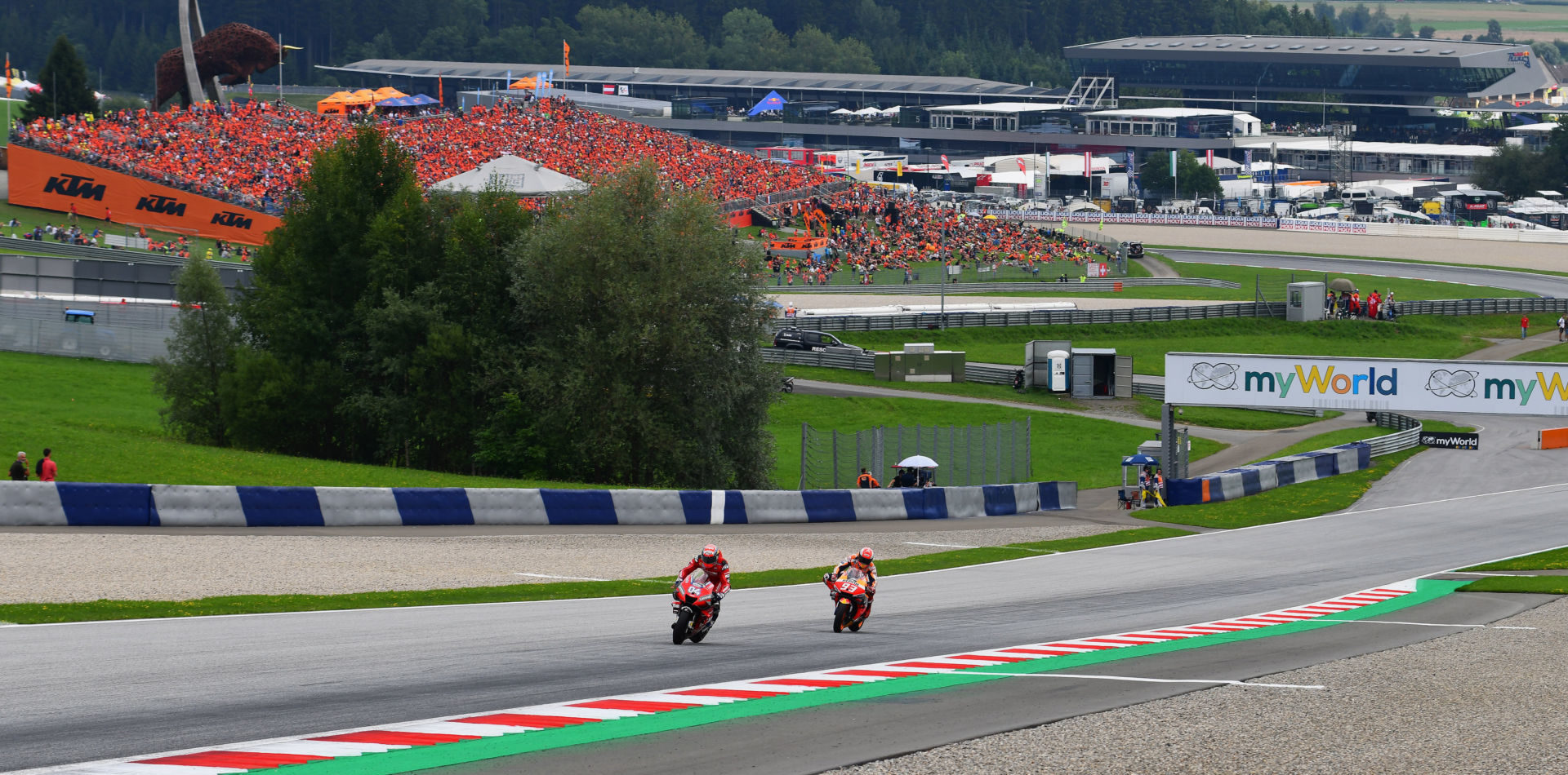 A scene from the MotoGP race at Red Bull Ring in 2019. Photo courtesy Michelin.