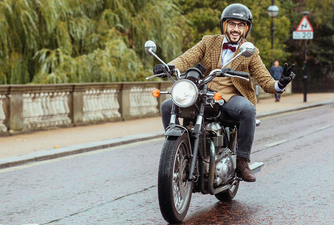 A Distinguished Gentlemen's Ride participant. Photo courtesy Triumph.