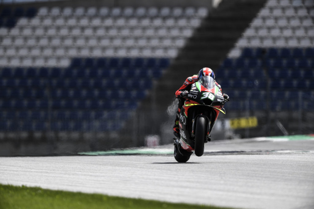 Bradley Smith (38). Photo courtesy Aprilia.