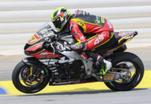 MotoAmerica: Ward Hoping To Get Back On Track In 2021 Bradley Ward (57) at speed at Road Atlanta. Photo courtesy Bradley Ward Racing.