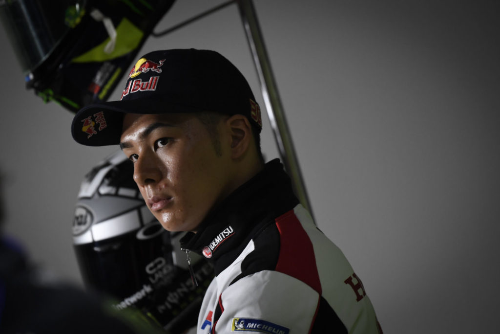 Takaaki Nakagami at Thursday's pre-event press conference at Brno. Photo courtesy Dorna.