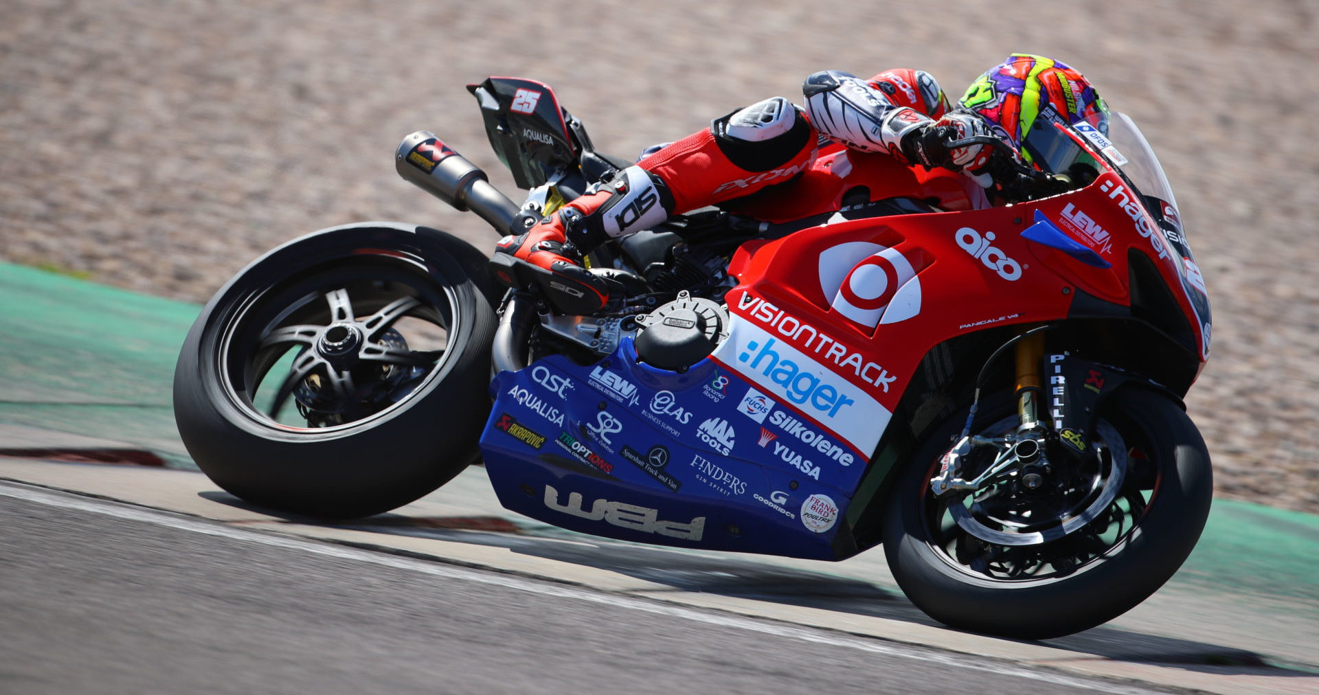 Josh Brookes (25) during a pre-season test at Donington Park. Photo by Double Red Photographic, courtesy Paul Bird Motorsport.