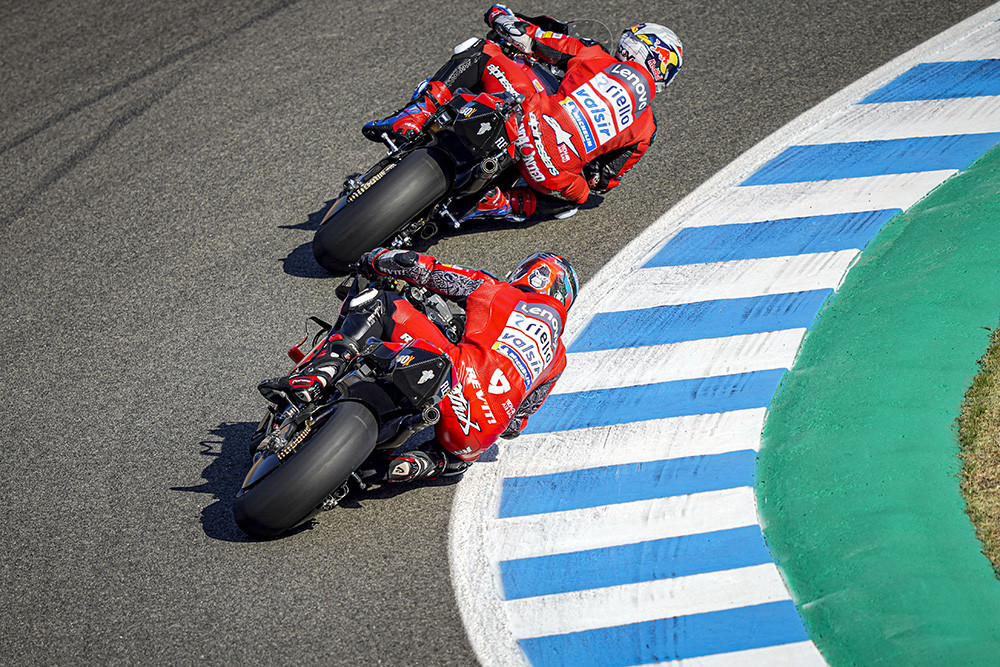 Ducati riders Andrea Dovizioso (top) and Danilo Petrucci (bottom) say they are ready for the upcoming run of three straight MotoGP races. Photo courtesy Ducati.