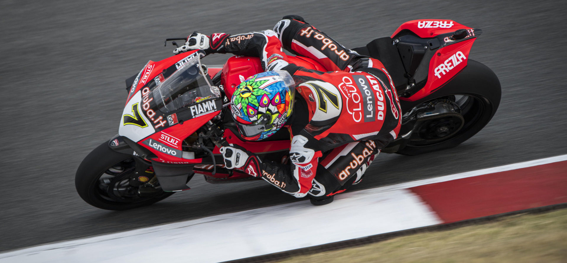 Chaz Davies (7). Photo courtesy Ducati.