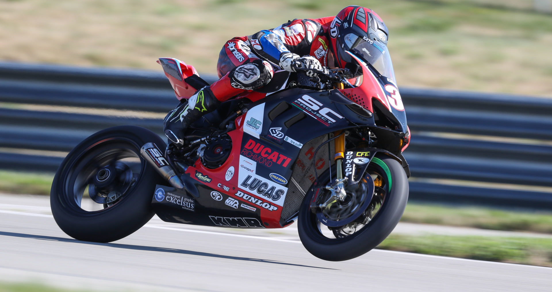 Kyle Wyman (33) at speed at Pittsburgh International Race Complex. Photo by Brian J. Nelson.