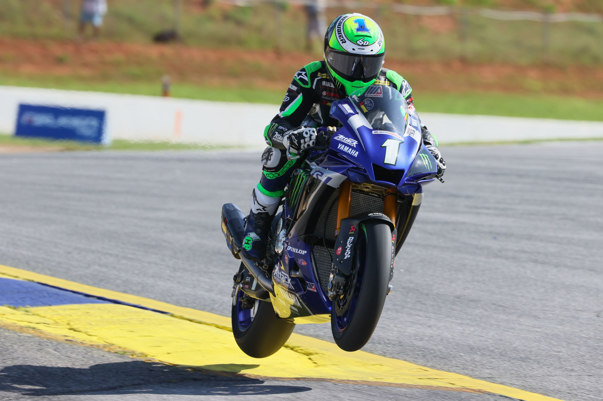 Cameron Beaubier (1) was flying high at Road Atlanta. Photo by Brian J. Nelson, courtesy MotoAmerica.