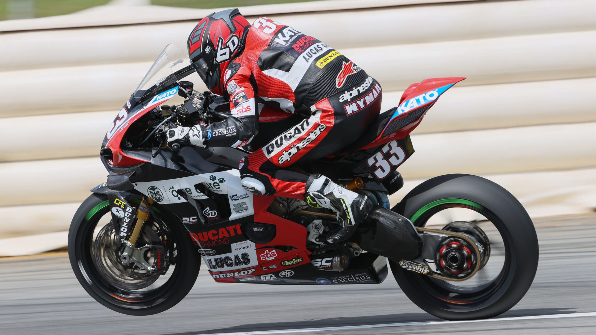 Kyle Wyman (33). Photo courtesy KWR Ducati.