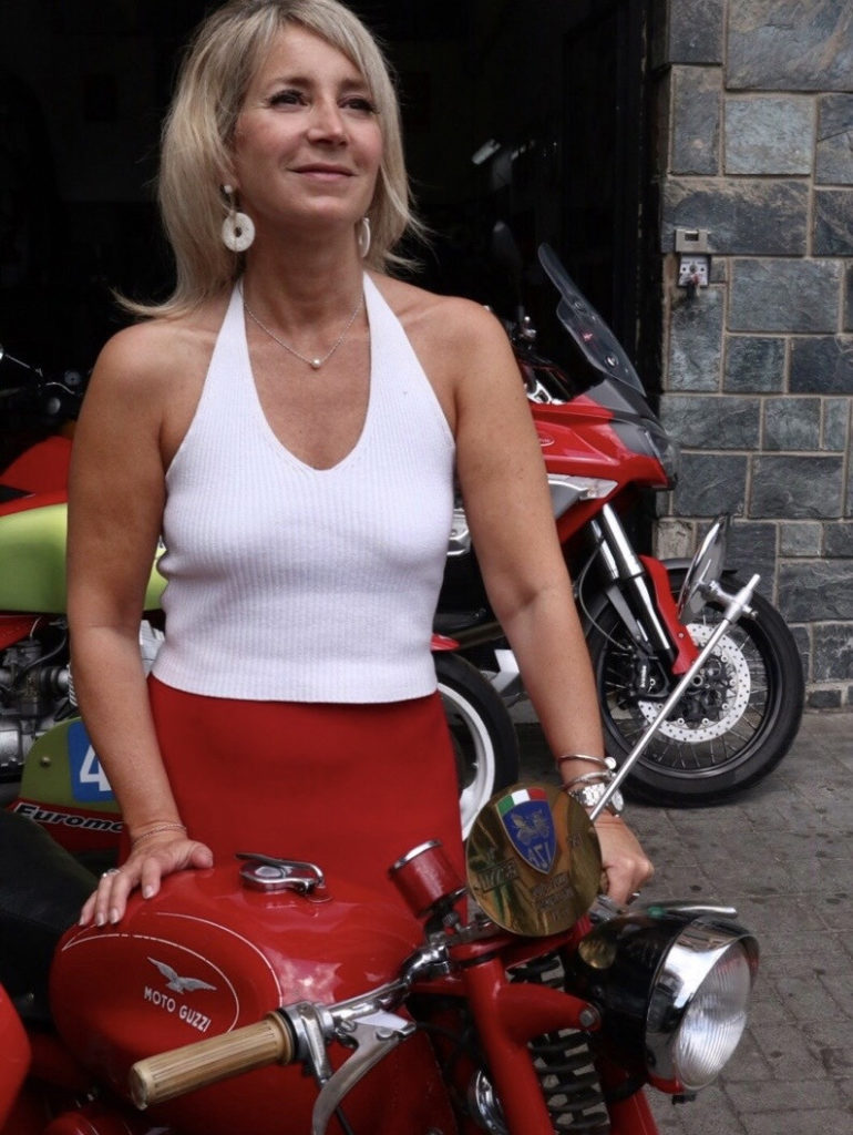 Elena Bagnasco, granddaughter of Moto Guzzi co-founder Giorgio Parodi.