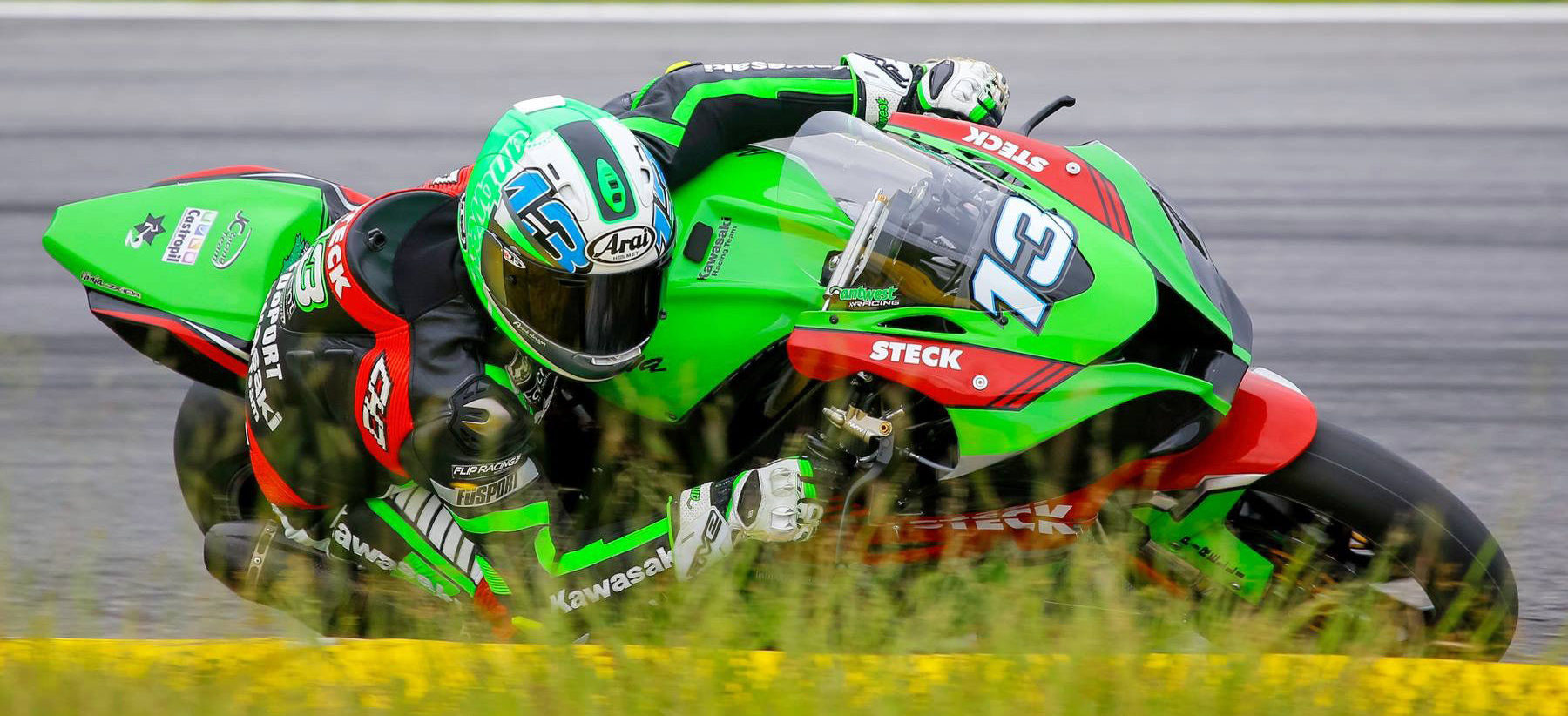 Anthony West (13) as seen during a Brazilian Superbike event in 2019. Photo courtesy antwest Racing.